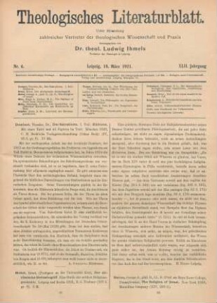 81-82 [Rezension] Bickel, Ernst, Der altrömische Gottesbegriff