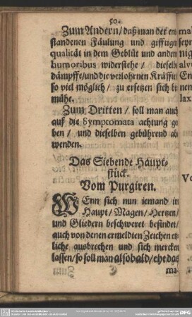 Das Siebende Hauptstück. Vom Purgiren