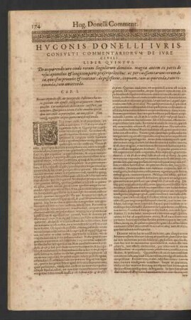 Liber Quintus. De acquirendo iure civili rerum singularum dominio ...