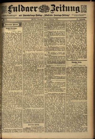 Zweite Ausgabe vom Samstag, den 17. Februar 1900.