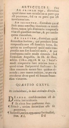 Quaestio CXXVI. De intimiditate, in duos articulos divisa.