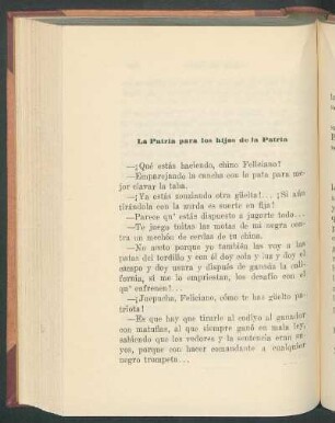 La patria para los hijos de la patria