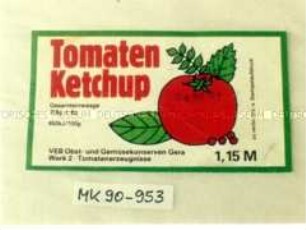 Etikett für Tomaten Ketchup