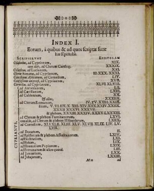 Index I. Eorum, a quibus & ad quos scriptæ sunt hæ Epistolæ.