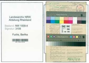 Entnazifizierung Bertha Fuchs , geb. 12.12.1899 (Berufsberaterin)