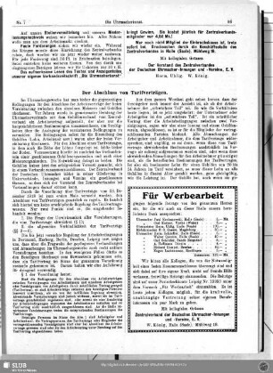 Der Abschluss von Tarifverträgen