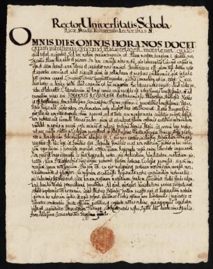 Todesanzeige des stud. phil. Johann Regisrada aus Heidenheim, Sohn des Peter Regisrada und der Margaretha, 1635.