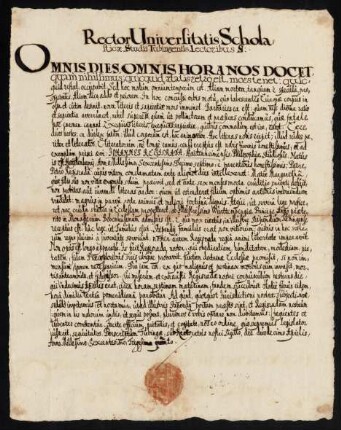 Todesanzeige des stud. phil. Johann Regisrada aus Heidenheim, Sohn des Peter Regisrada und der Margaretha, 1635.