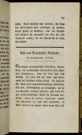 Acht und Dreyßigster Abschnitt. Der protestantische Geistliche