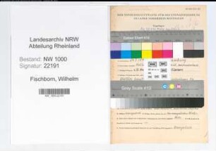 Entnazifizierung Wilhelm Fischborn, geb. 24.07.1896 (Polizeisekretaer)