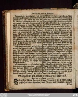 Evangelium am andern Sontage des Advents. Luc. am 21. Capit. v. 25:36.