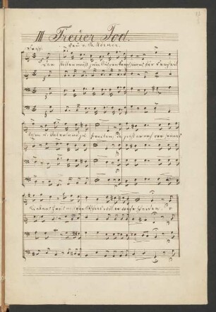 Treuer Tod; Coro maschile; C-Dur