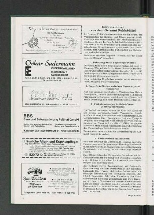 Informationen aus dem Ortsamt Fuhlsbüttel