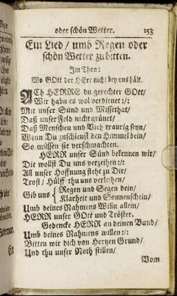 Ein Lied/ umb Regen oder schön Wetter zu bitten.