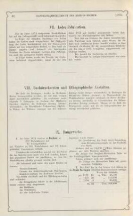 VIII. Buchdruckereien und lithographische Anstalten.