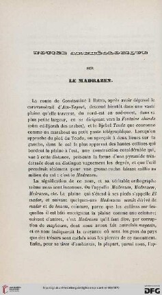 Notice archéologique sur le Madrazen