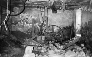 Triebischtal-Roitzschen. Korkmühle, vom Rad führte die Transmission zum Rad der Turbine