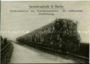 Überfüllter Zug beim Verkehrsstreik in Berlin
