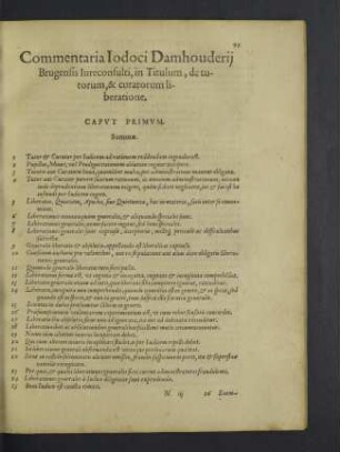 In titulum, de tutorum, & curatorum liberatione.