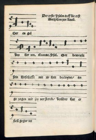 Der erste Psalm auff die erst Antiphon zun Laudes.