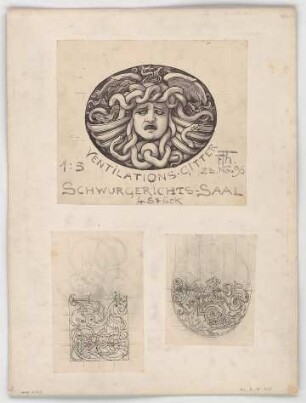Thiersch, Friedrich von; München; Justizpalast - Ventilationsgitter (Details)
