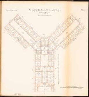 Amtsgerichts- und Gefängnisgebäude, Kattowitz: Grundriss EG 1:100