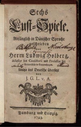 Sechs Lust-Spiele