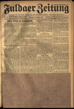Ausgabe vom Mittwoch, den 10. Oktober 1928.