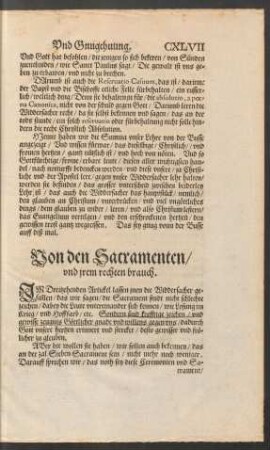 Von den Sacramenten/ und irem rechten brauch.