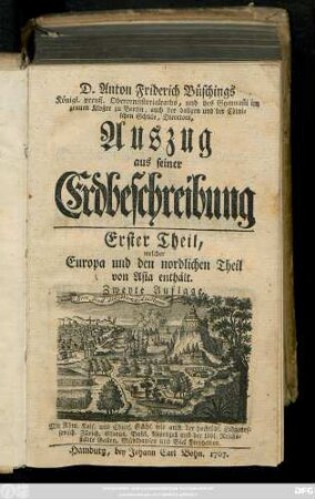 Theil 1: welcher Europa und den nordlichen Theil von Asia enthält