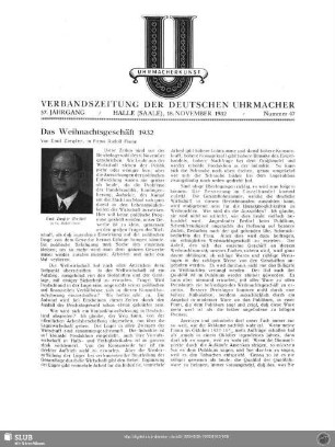 Das Weihnachtsgeschäft 1932