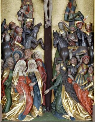 Welkerser Altar — Kreuzigung Christi — Szene unter dem Kreuz