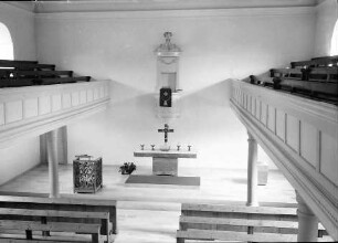 Freistett: Evangelische Kirche; von Empore zum Altar und zur Kanzel