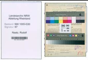 Entnazifizierung Rudolf Naatz , geb. 28.08.1885 (Angestellter)