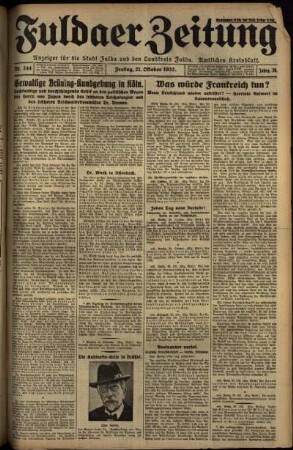 Ausgabe vom Freitag, den 21. Oktober 1932.