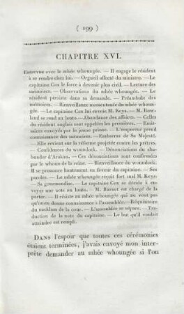 Chapitre XVI. Entrevue avec le mhée whoungée ...