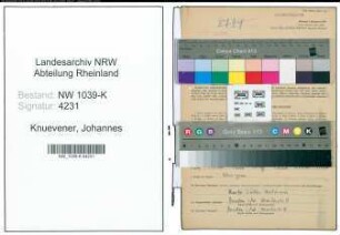 Entnazifizierung Johannes Knuevener , geb. 17.12.1920 ()