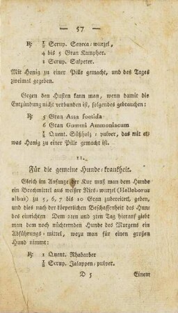 11. Für die gemeine Hunde-Krankheit