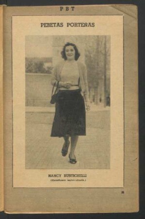 Nancy Rustichelli (estudiante universitaria) - [Fotografía] : Pebetas porteñas