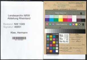 Entnazifizierung Hermann Klee , geb. 15.07.1900 (Sprengmeister)