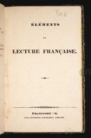 Éléments de Lecture Française