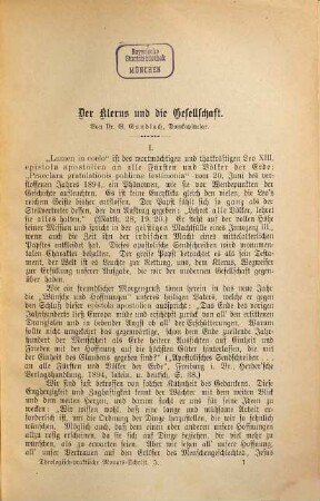 Theologisch-praktische Monatsschrift : Zentralorgan der katholischen Geistlichkeit Bayerns. 5. 1895