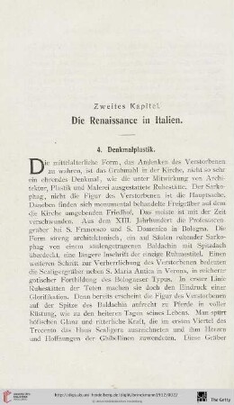 Zweites Kapitel: Die Renaissance in Italien
