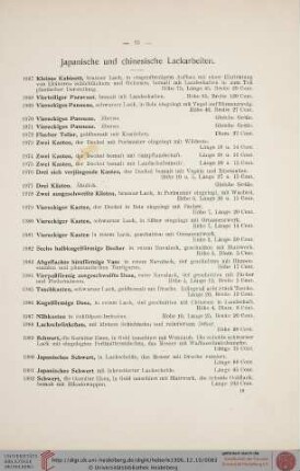 Japanische und chinesische Lackarbeiten (Nr. 1967-2008)