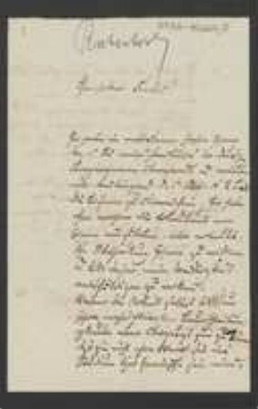 Brief von Ludwig Rabenhorst an Unbekannt