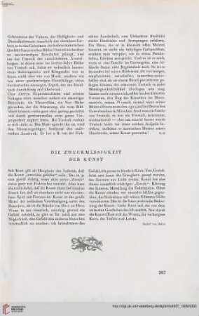 43: Die Zweckmässigkeit der Kunst