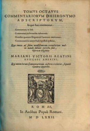 Opera omnia, Tom. 8 (1572)