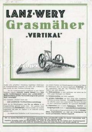Lanz-Wery Grasmäher "Vertikal"