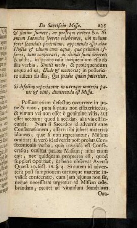235-246, Si defectus reperiantur in utraque materia panis & vini, ...