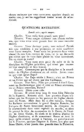 Quatrième entretien
